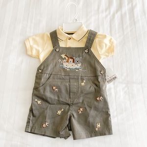 Starting Out Infant Baby Boy 2 piece Overall Set
